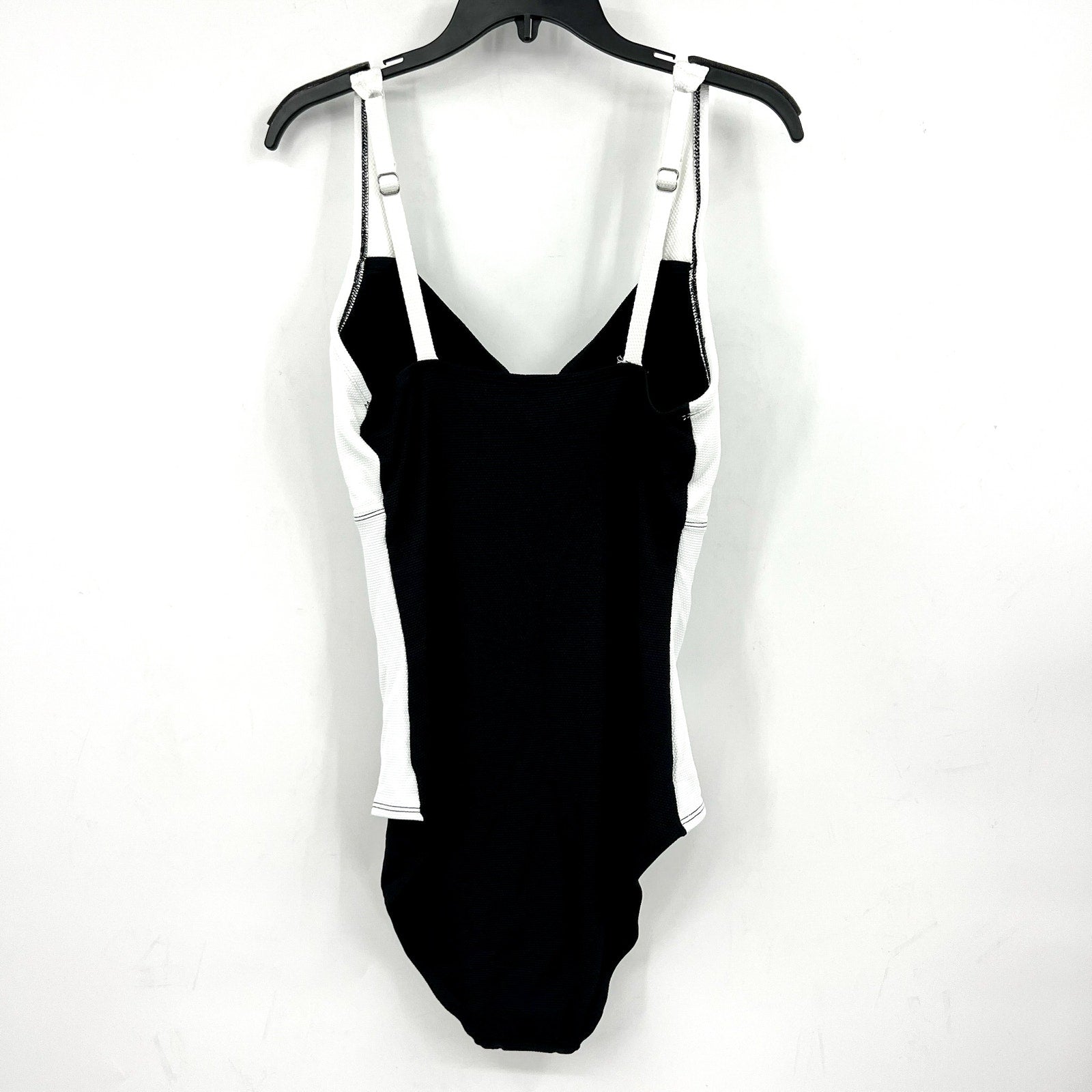 TOMMY BAHAMA Island Cays One-Piece Swimsuit Size 16 White Black Colorblock NWT