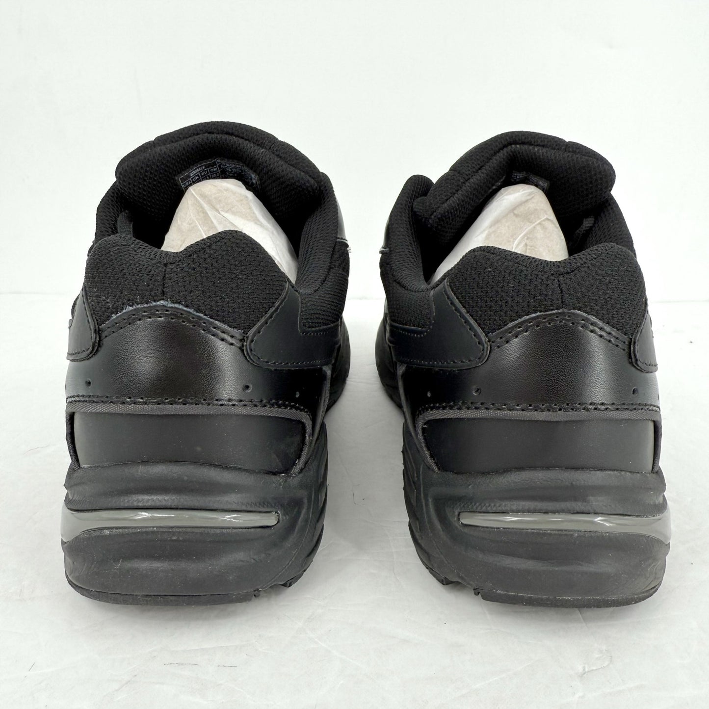 Vionic Mens 23Walk 2.0 Sneakers US 11.5 Wide EU 44.5 Black Leather Athletic NIB