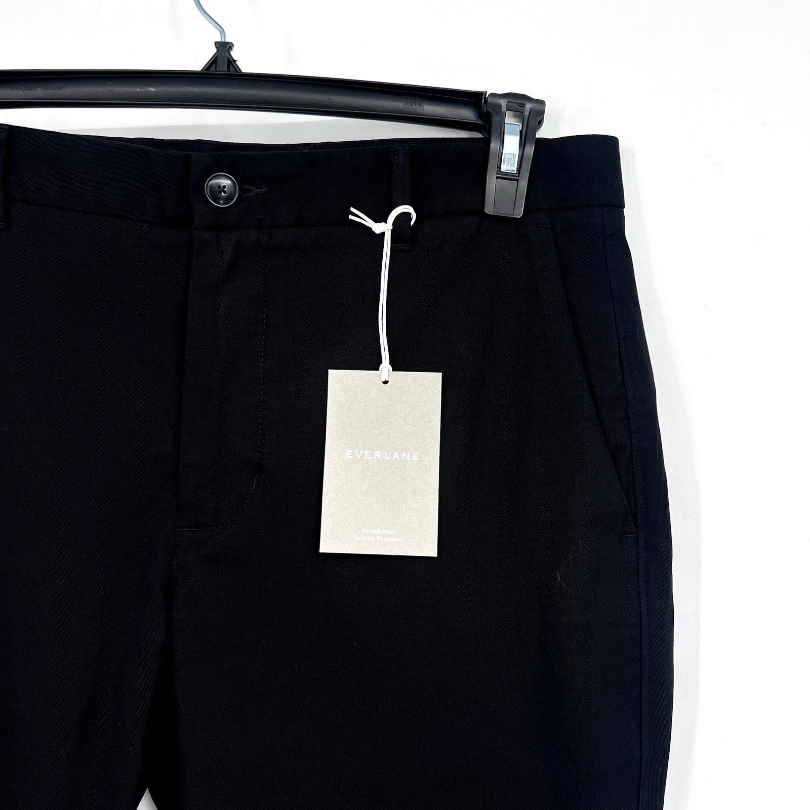 EVERLANE Men's Uniform Performance Chino Pants 32x28 Black Slim Fit NWT