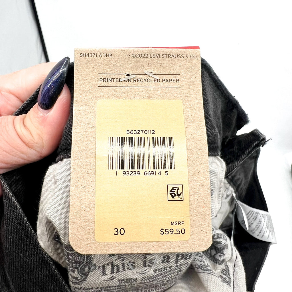 LEVIS Womens 501 Original Fit Shorts Size 30 US 10 Lunar Black 56327-0112 NWT