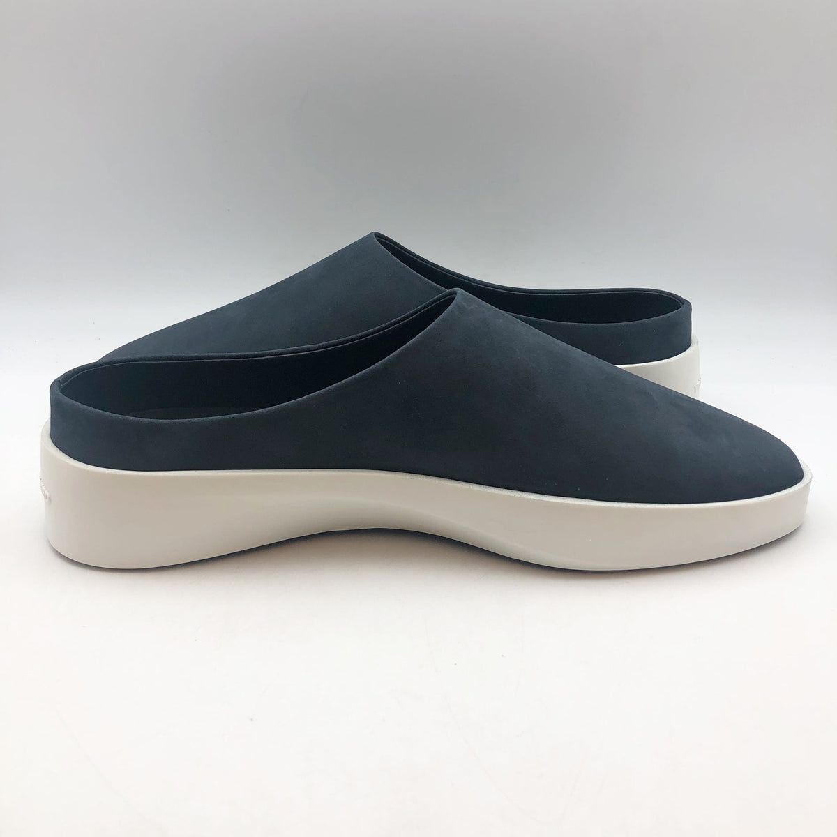 Wolf & Shepherd Womens 9 Cruise Mule Slip On Shoes Navy Blue Leather Mens 7 NIB