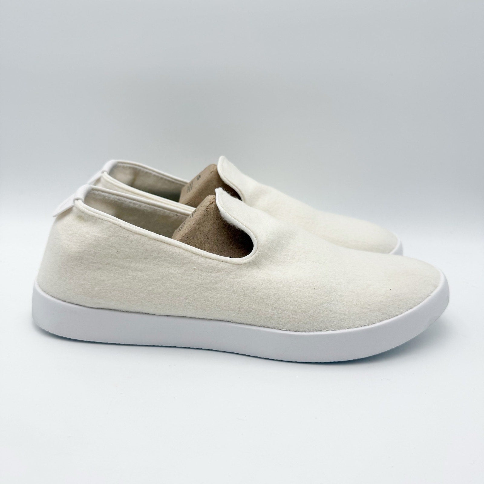AllBirds Mens Wool Lounger Casual Sneakers Size 8 EU 40.5 White Slip On NIB