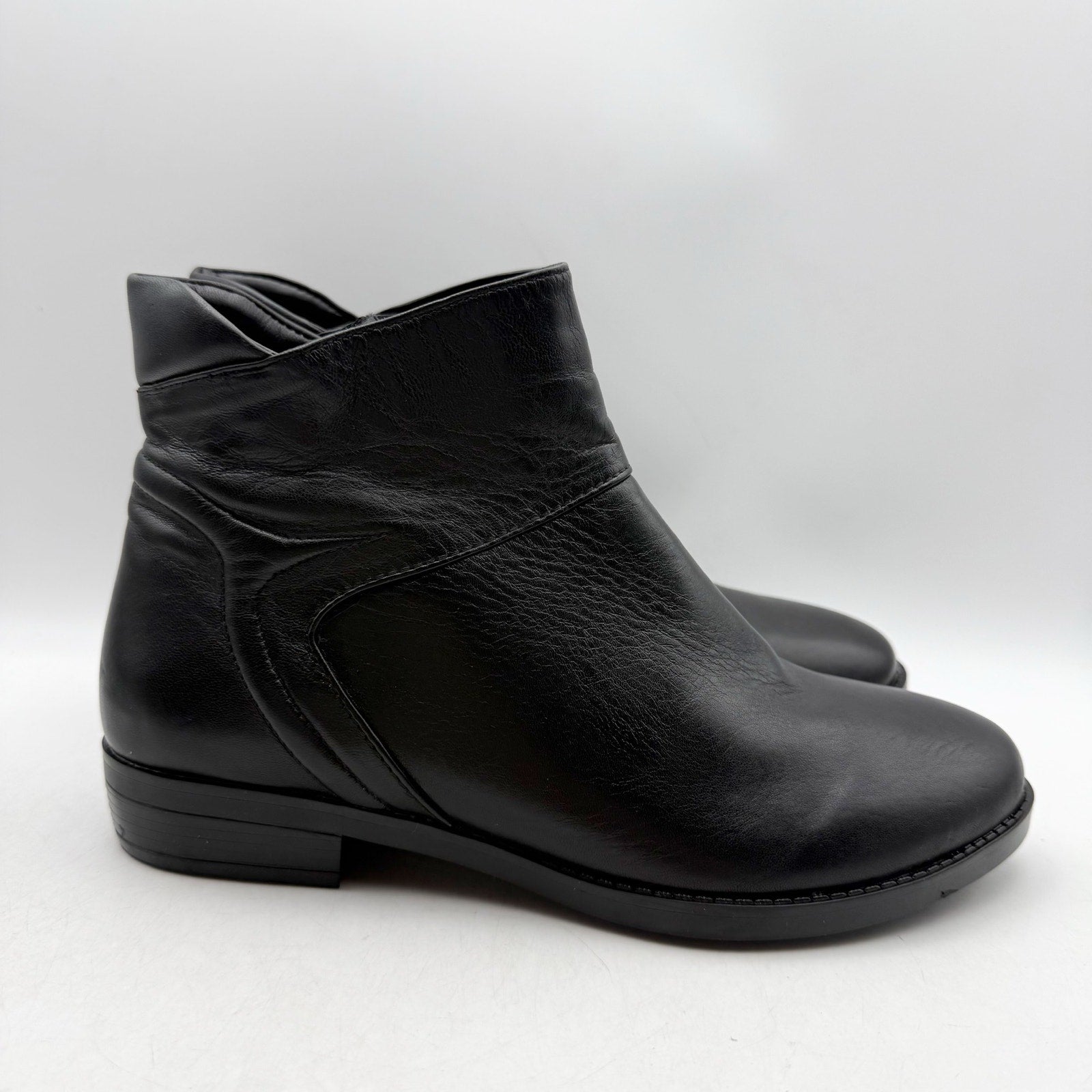 David Tate Womens Ania Ankle Bootie US 8.5 Wide Black Leather NWOB