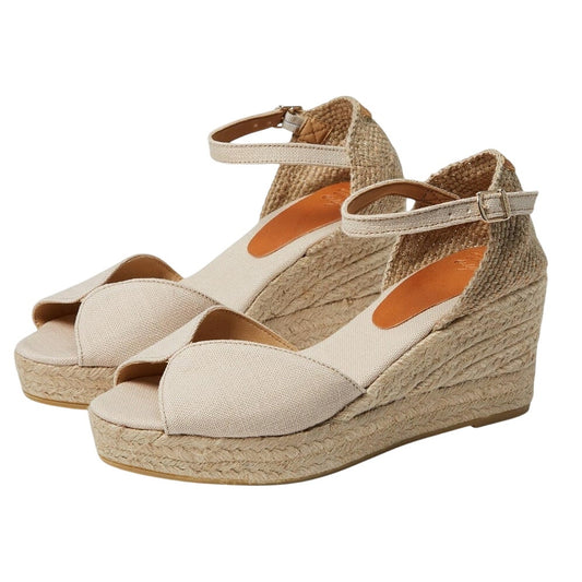 Toni Pons Womens Lua-NT Wedge Heels EU 41 US 10.5 Cream Espadrille Sandals