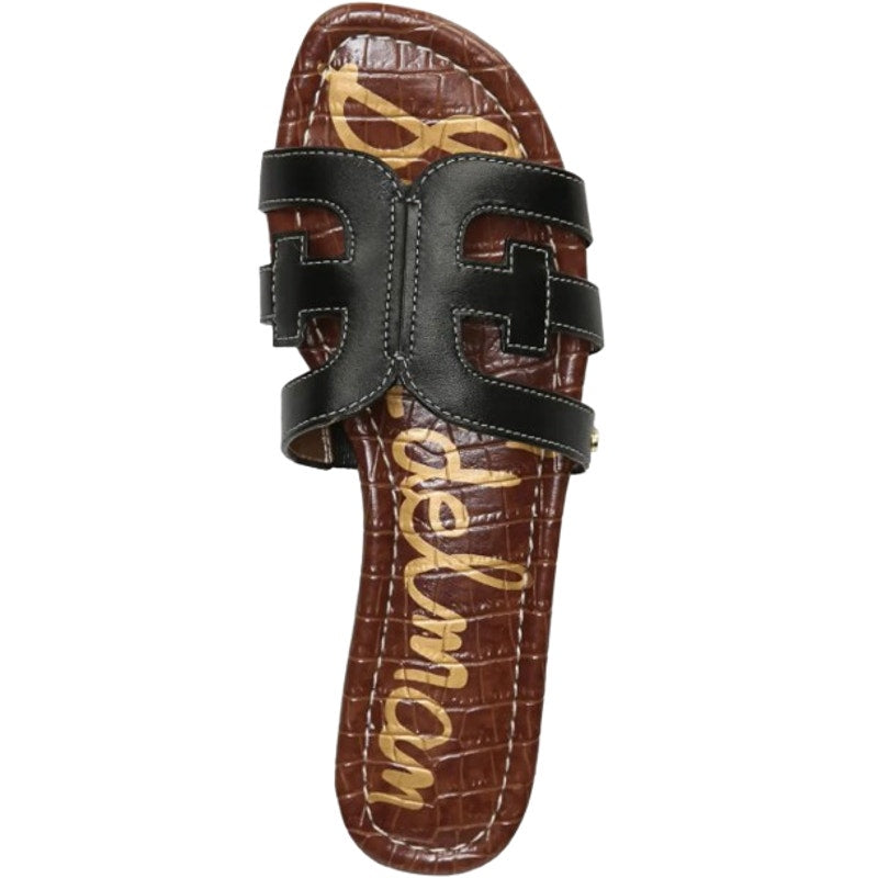 Sam Edelman Girls Bay Cut Out Slide Sandals US 13 M EU 31 Black Leather NIB