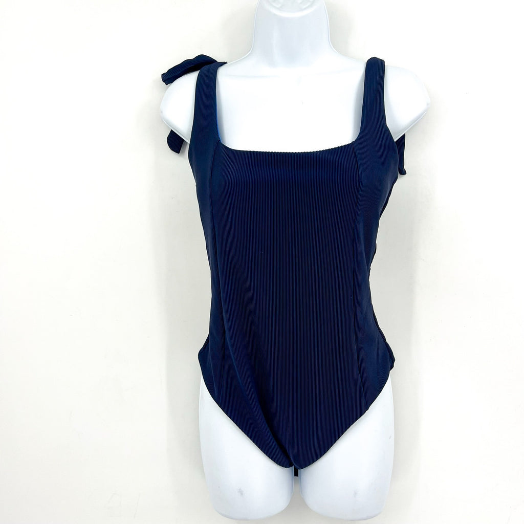 Beach Riot Women's Sydney One-Piece Swimsuit XL Navy Blue MISSING BELT NWOT