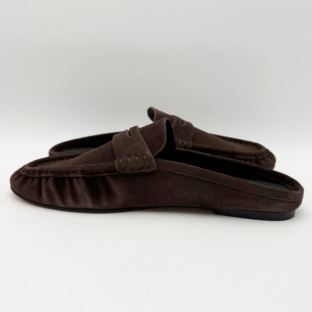 Steve Madden Womens Rafe Loafers Size 12 Chocolate Brown Suede Slip On NWOB