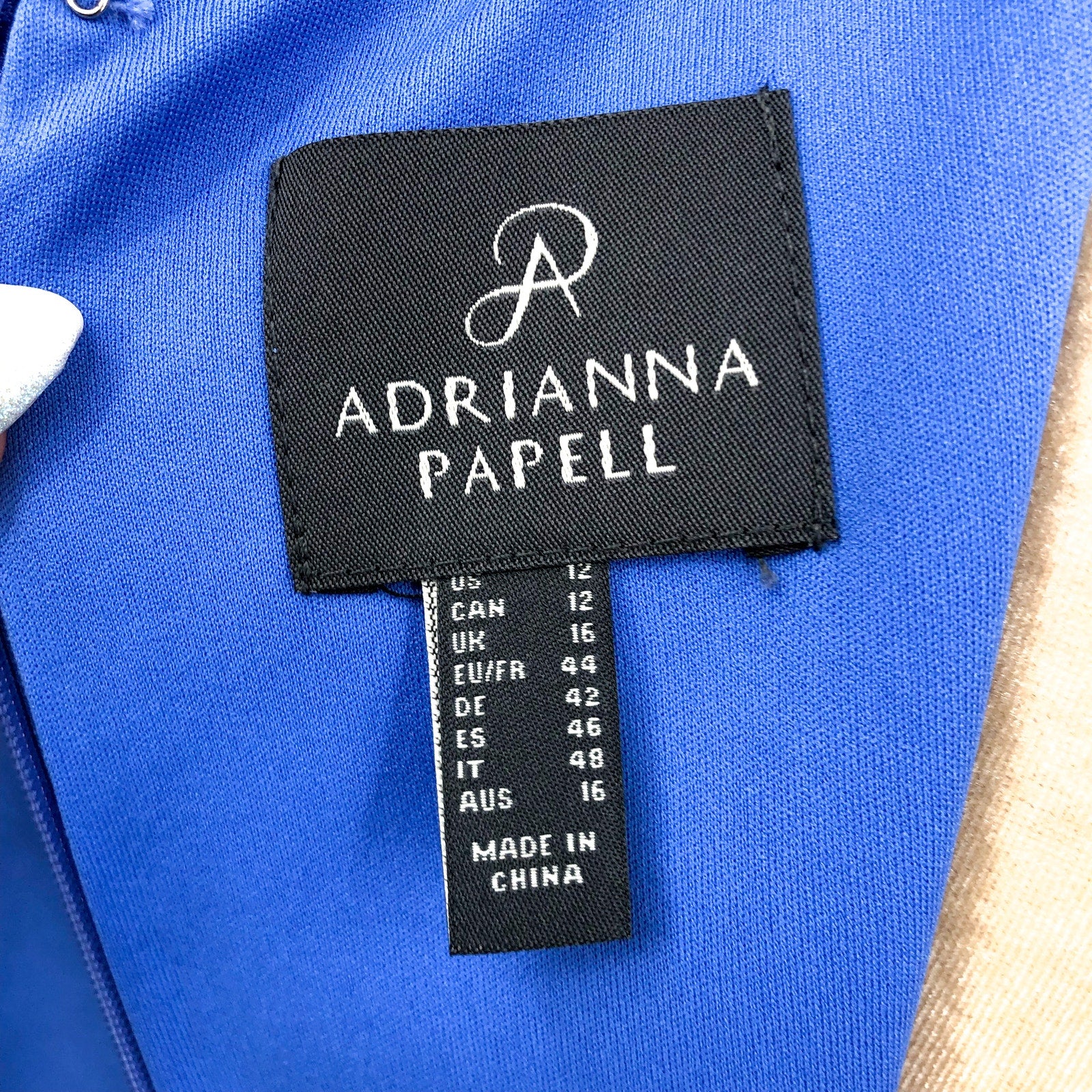 ADRIANNA PAPELL Women's Draped Sheath Dress Size 12 Periwinkle Knit Crepe NWT