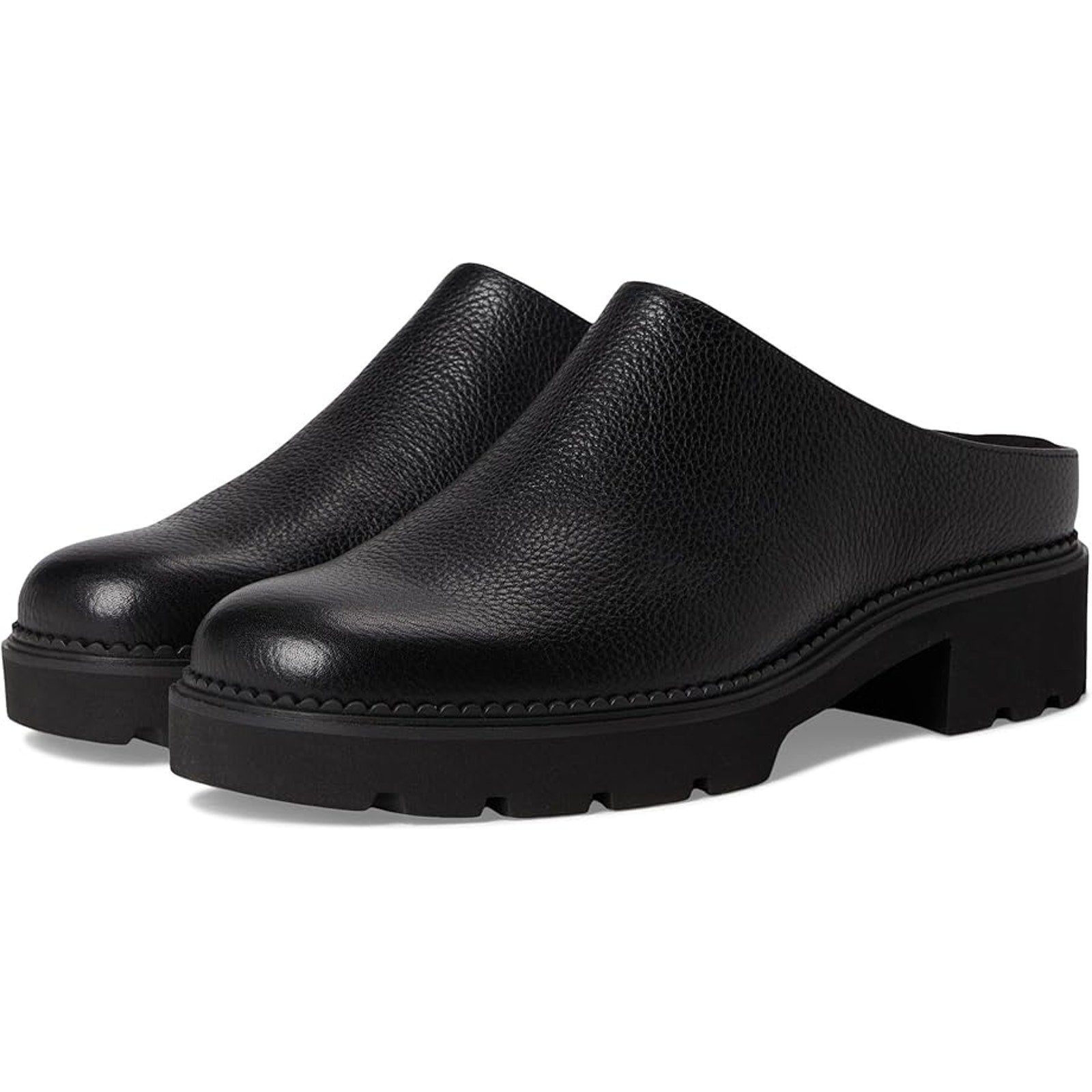 Vionic Womens Fairfax Clogs US 11M EU 42 Black Leather Slip On NIB
