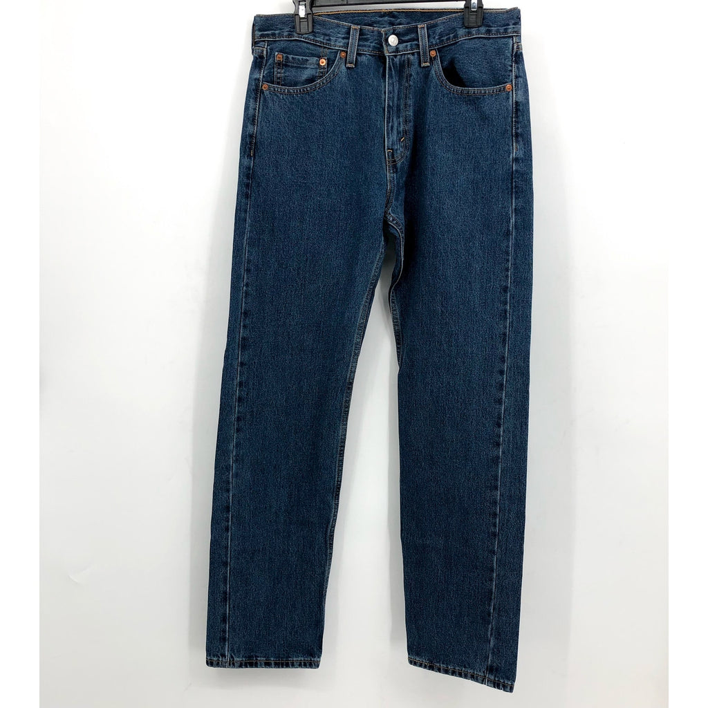 LEVI'S Men's 505 Straight Leg Jeans 33x34 Blue Dark Stonewash NWOT 005054886