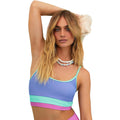 BEACH RIOT Women's Eva Top Size Small Blue High Tide Colorblock Scoop Neck NWT