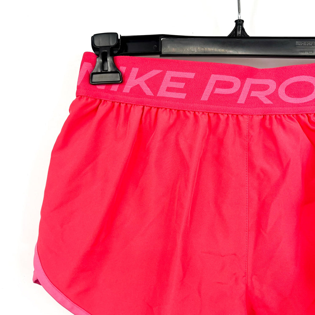 NIKE Women's Pro Tempo Mid-Rise Shorts XS Pinksicle Hot Punch Athletic NWT