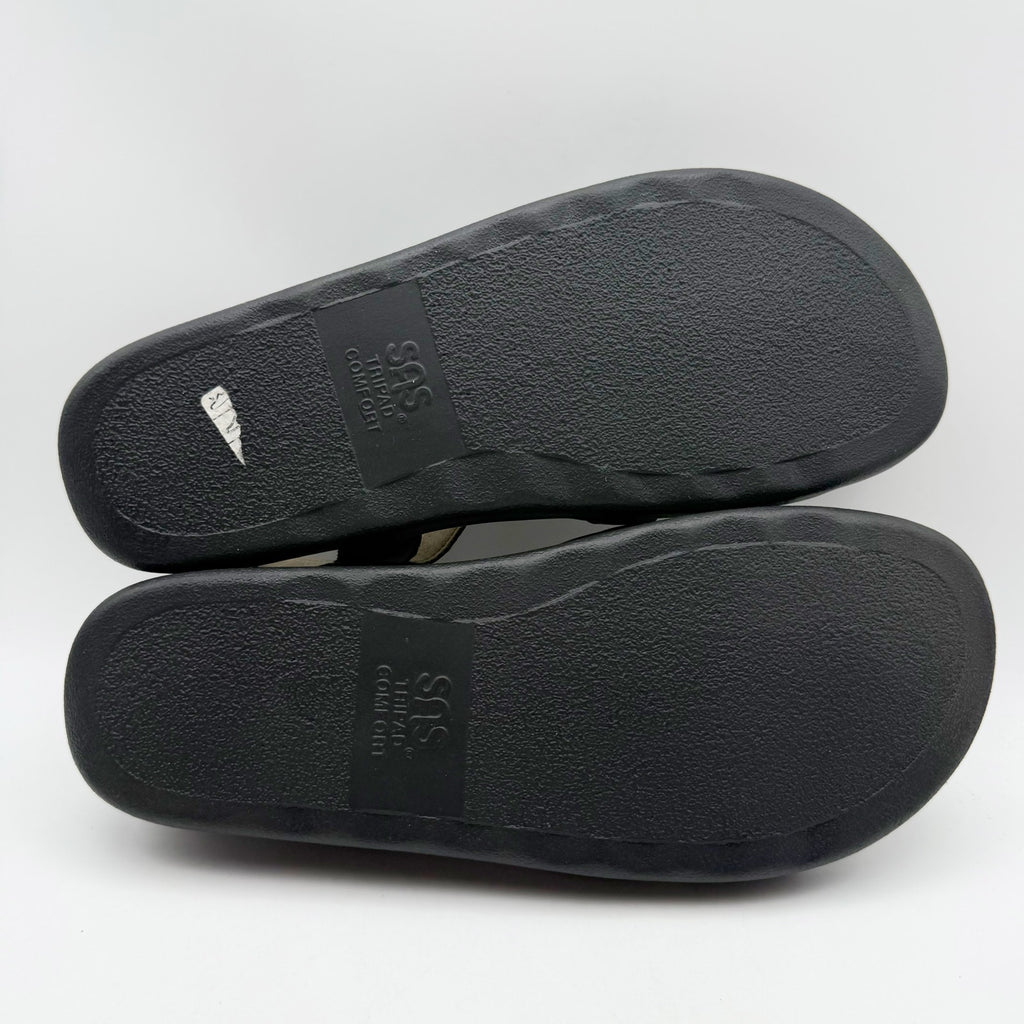 SAS Womens Sorrento Adjustable Comfort Sandals US 12 M Black Leather NIB