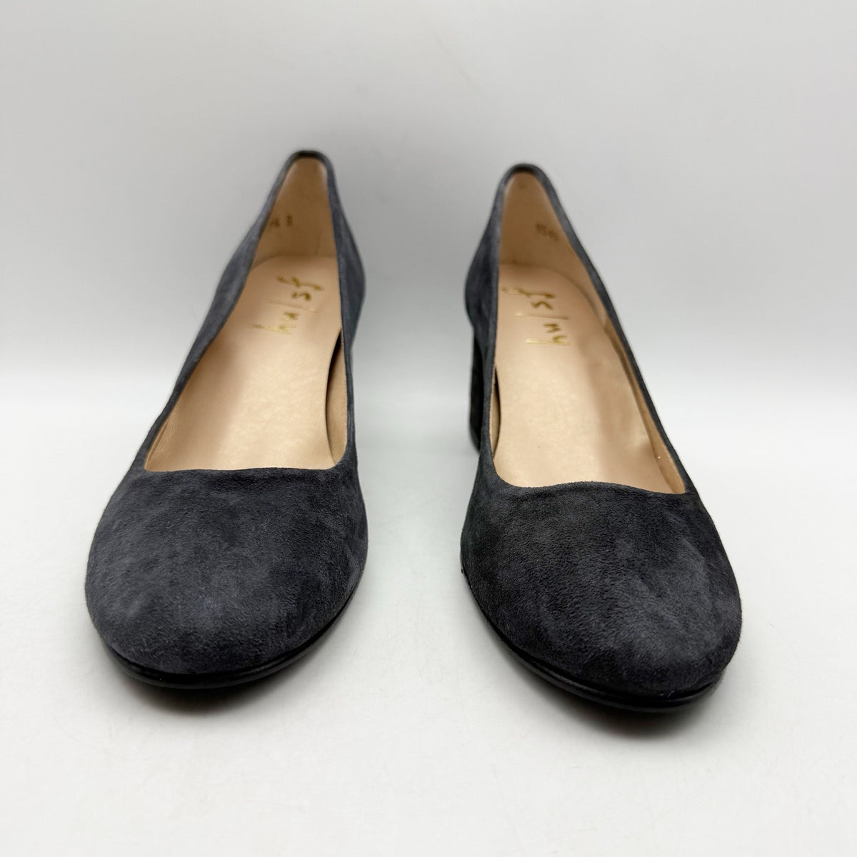 French Sole Womens Trance Pumps Size 7.5 B Dark Grey Suede Heels NIB