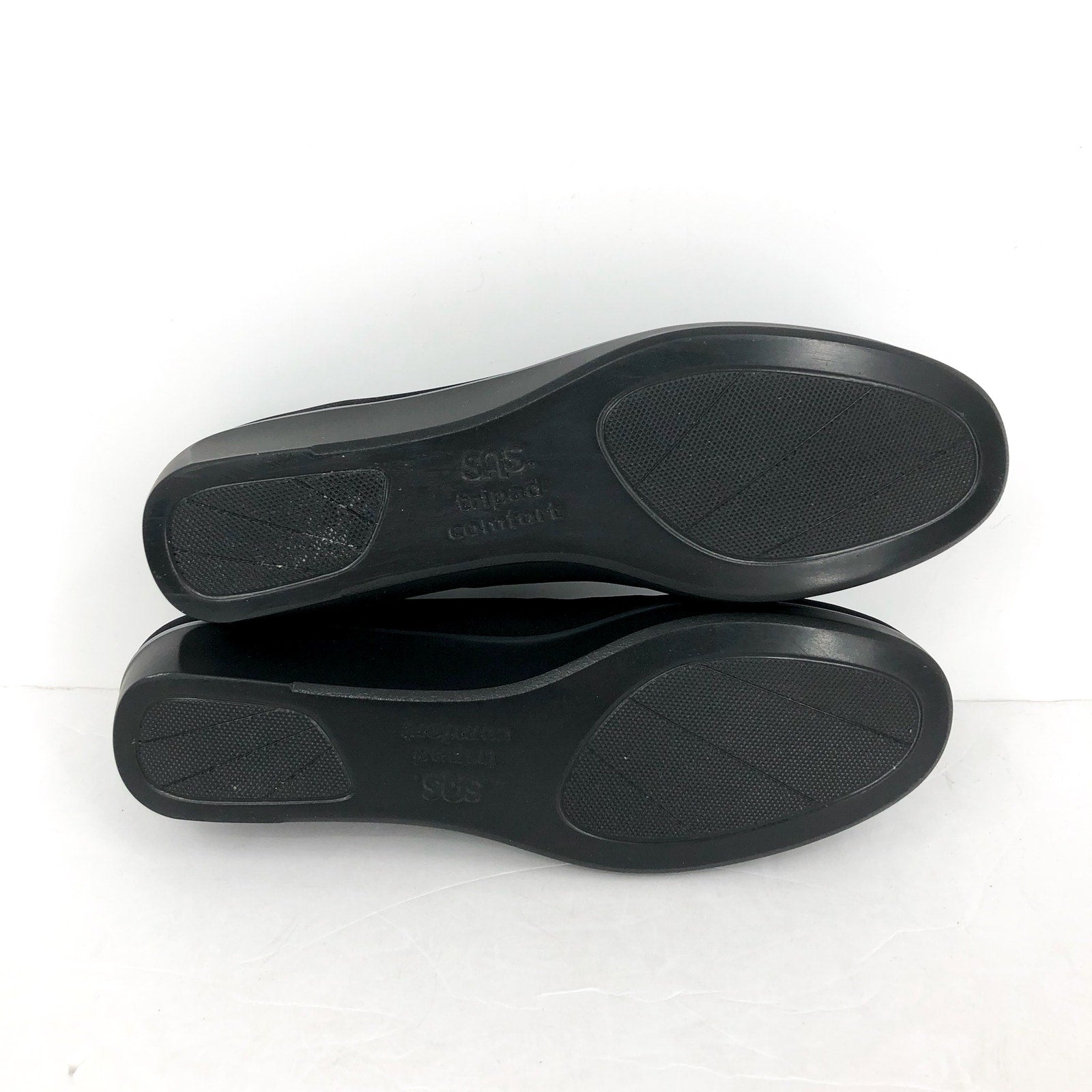 SAS Womens Bliss Wedge Slip On Shoes Size 9.5 SLIM Black Leather Comfort NIB