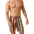 PRANA Mens Fenton Board Shorts Size 36 XL Multi Baja Stripe 9" Inseam UPF 50 NWT