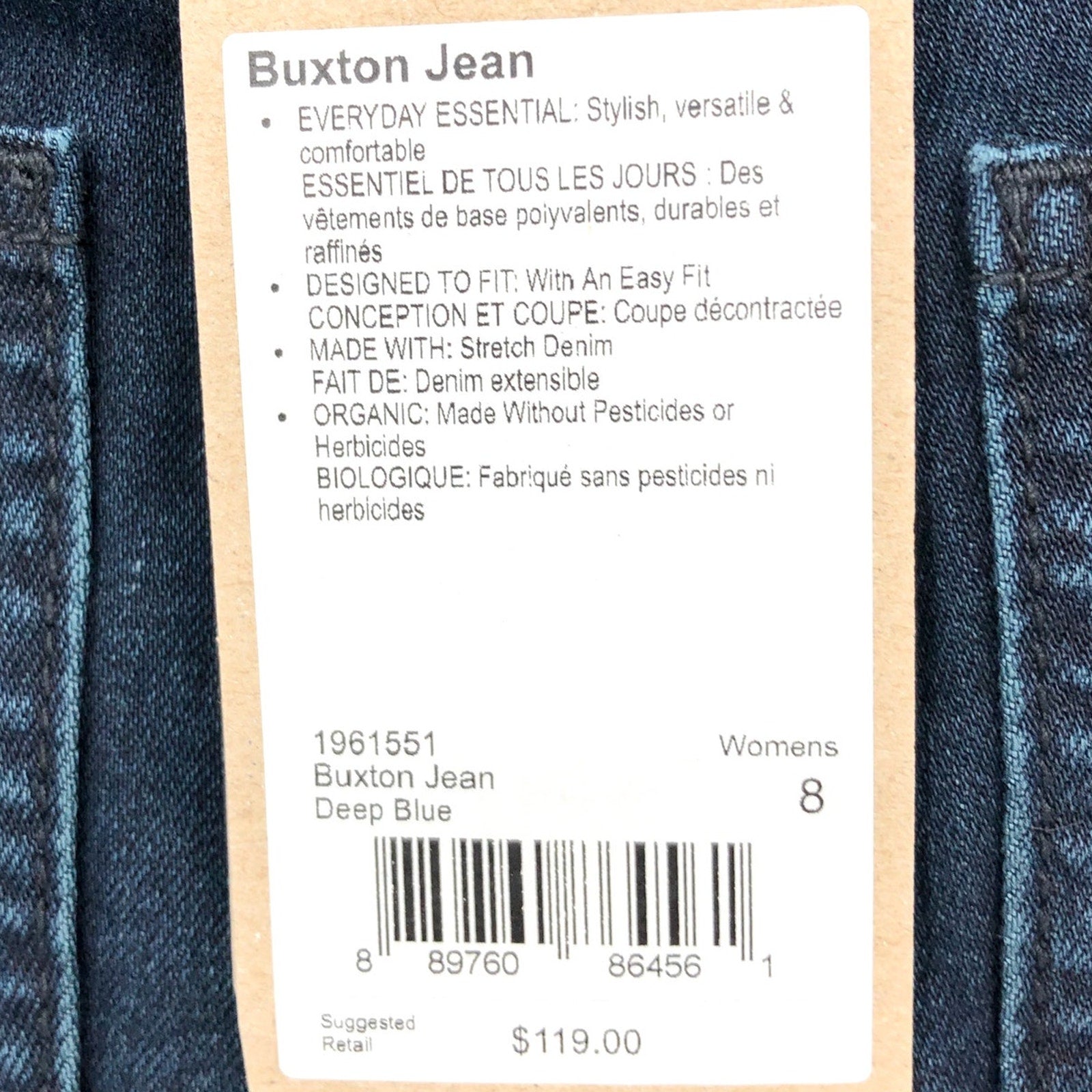 PRANA Women's Buxton Jeans Size 8 29x27 Deep Blue Stretch Mid-Rise Boyfriend NWT