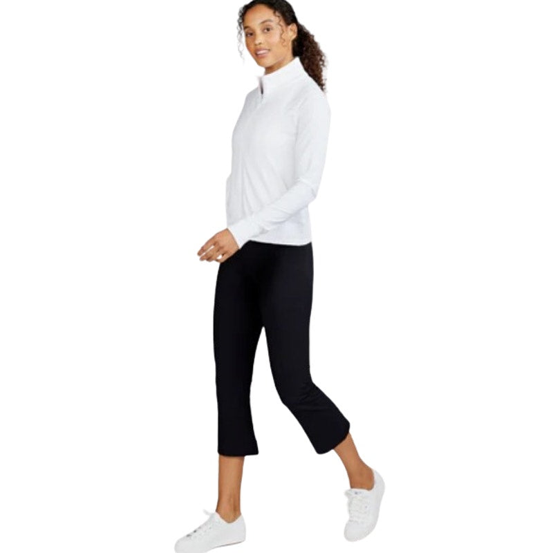 TASC Women's ALLways Crop Yoga Pants Small Black Stretch Elastic Waist NWT