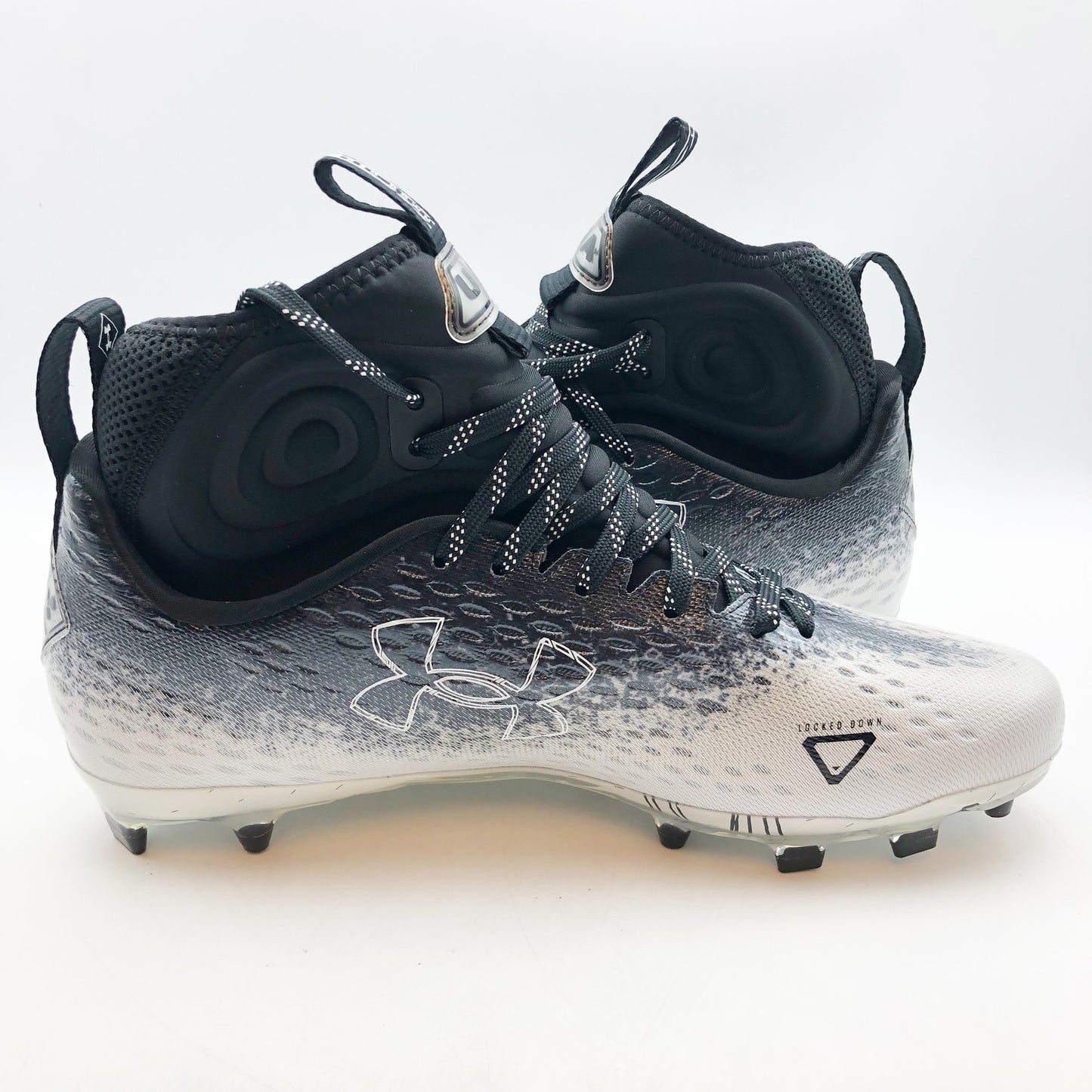 Under Armour Men's Spotlight Lux Mc 2.0 Football Cleats 11.5 Black White NWOB