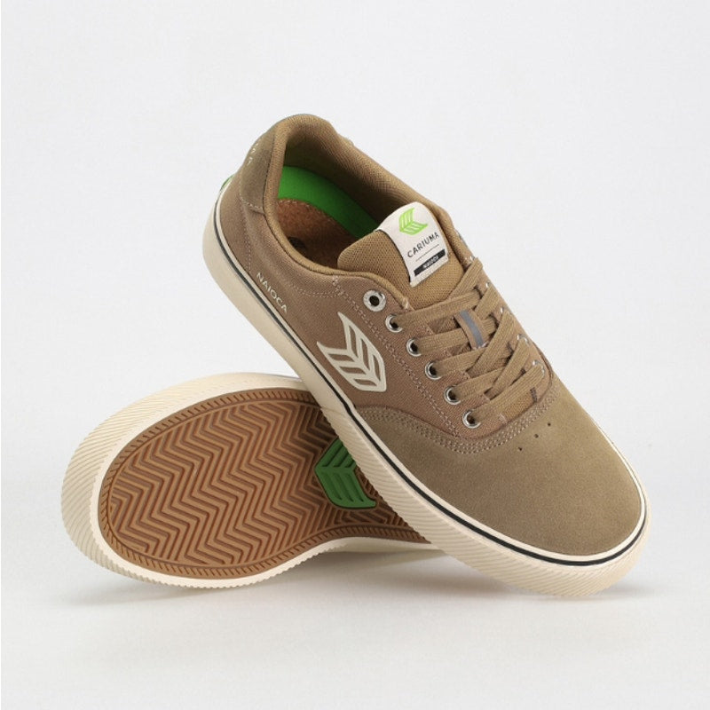Cariuma Mens Naioca Pro Skate Low Sneakers US 12 Brown White Canvas Suede NIB
