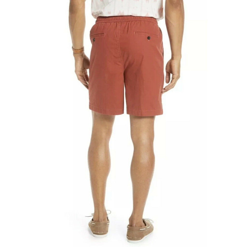 1901 Mens Shorts 2XL XXL Rust Red Slub Elastic Waist Slim Fit Nordstrom NWT