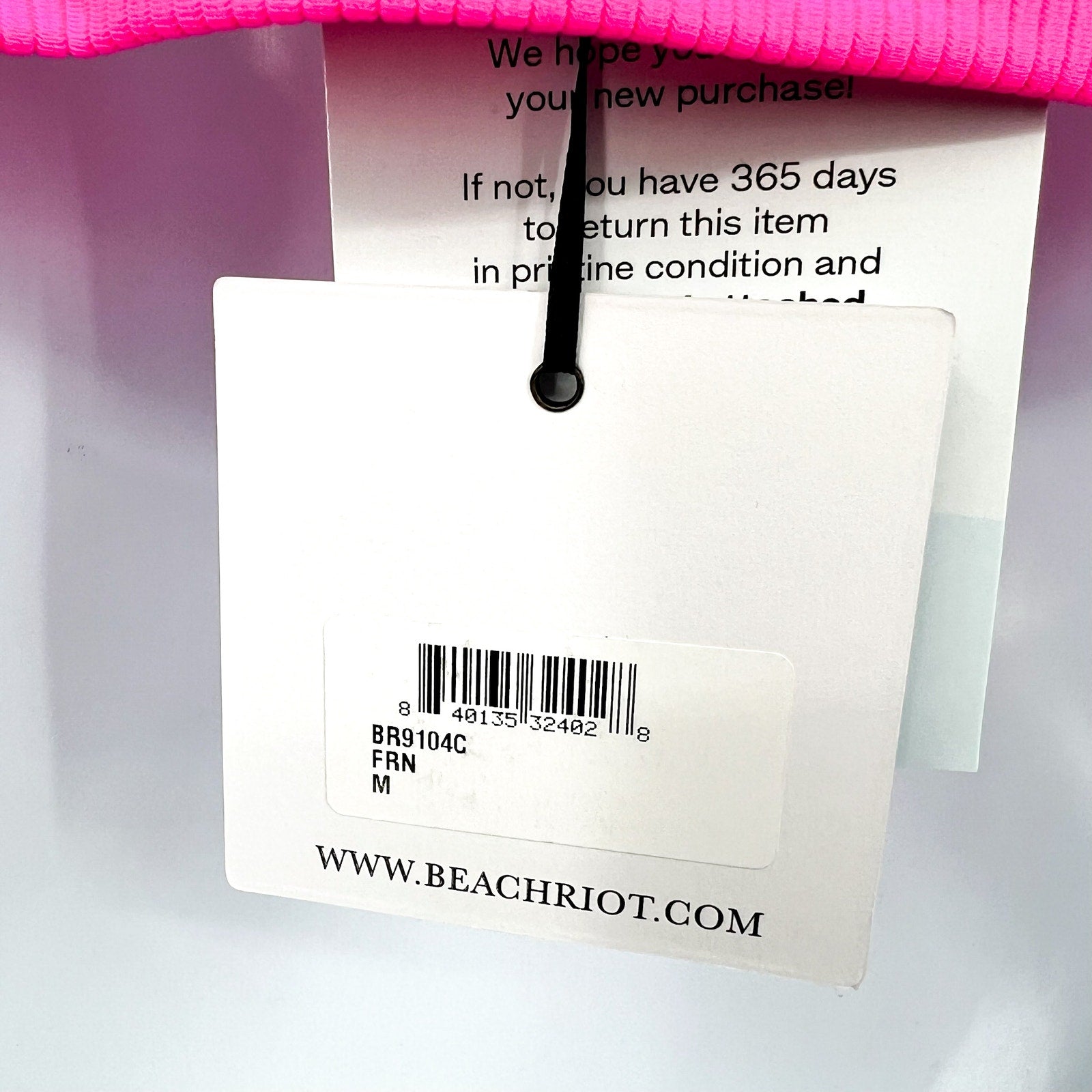 BEACH RIOT Women's Eva Colorblock Bikini Top Medium Fuchsia Red Neon Pink NWT