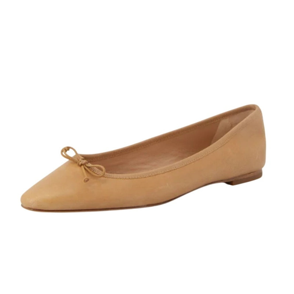 Veronica Beard Womens Catherine Ballet Flats Size 8 M Tan Natural Leather NIB