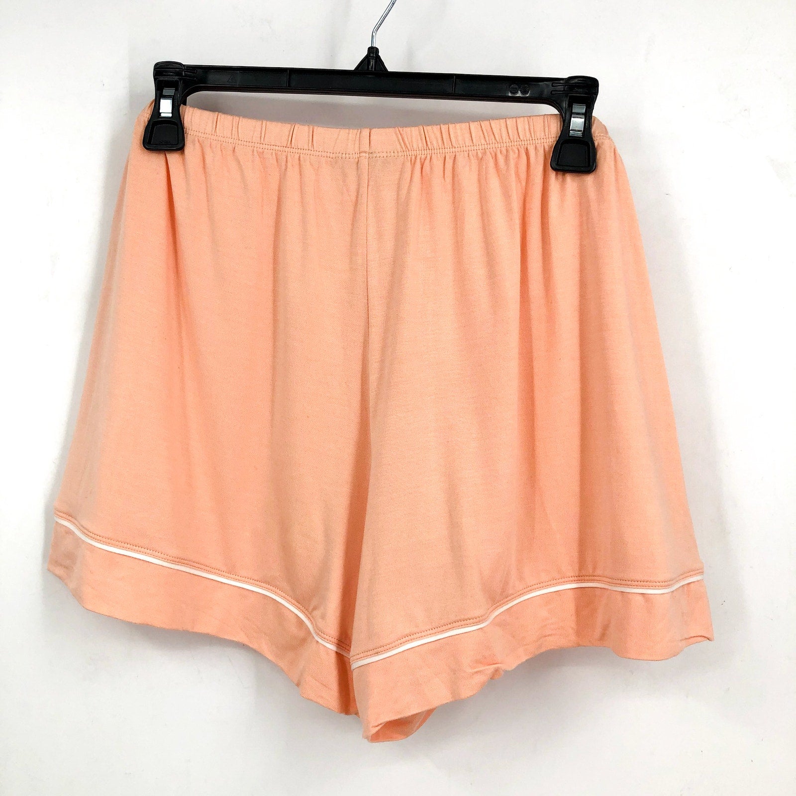 EBERJEY Gisele Relaxed Short PJ Set Large Peach Parfait Ivory TENCEL Modal NWOT
