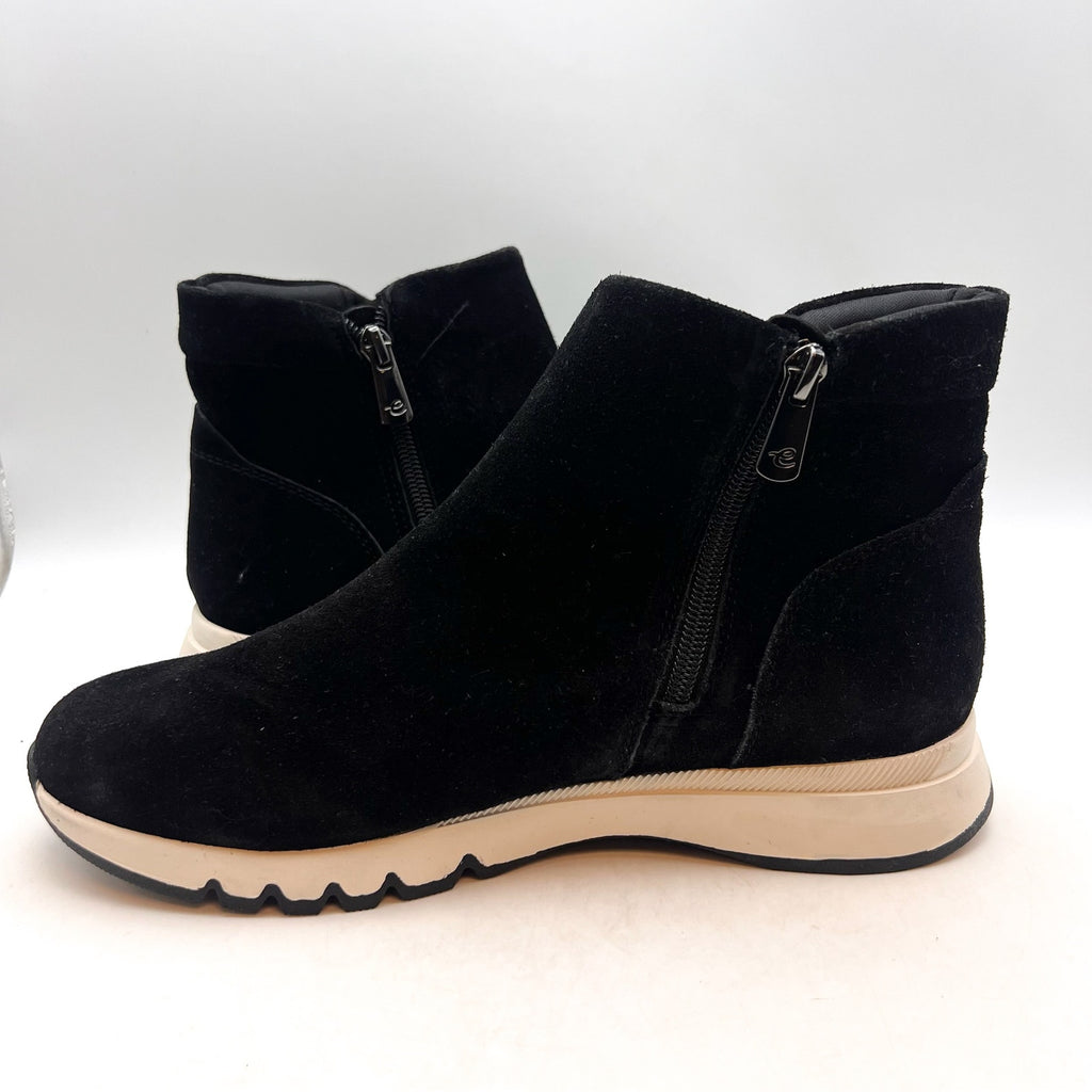 EASY SPIRIT Women's Ives Casual Boots Size 8M Black Suede Waterproof Flats NWOB
