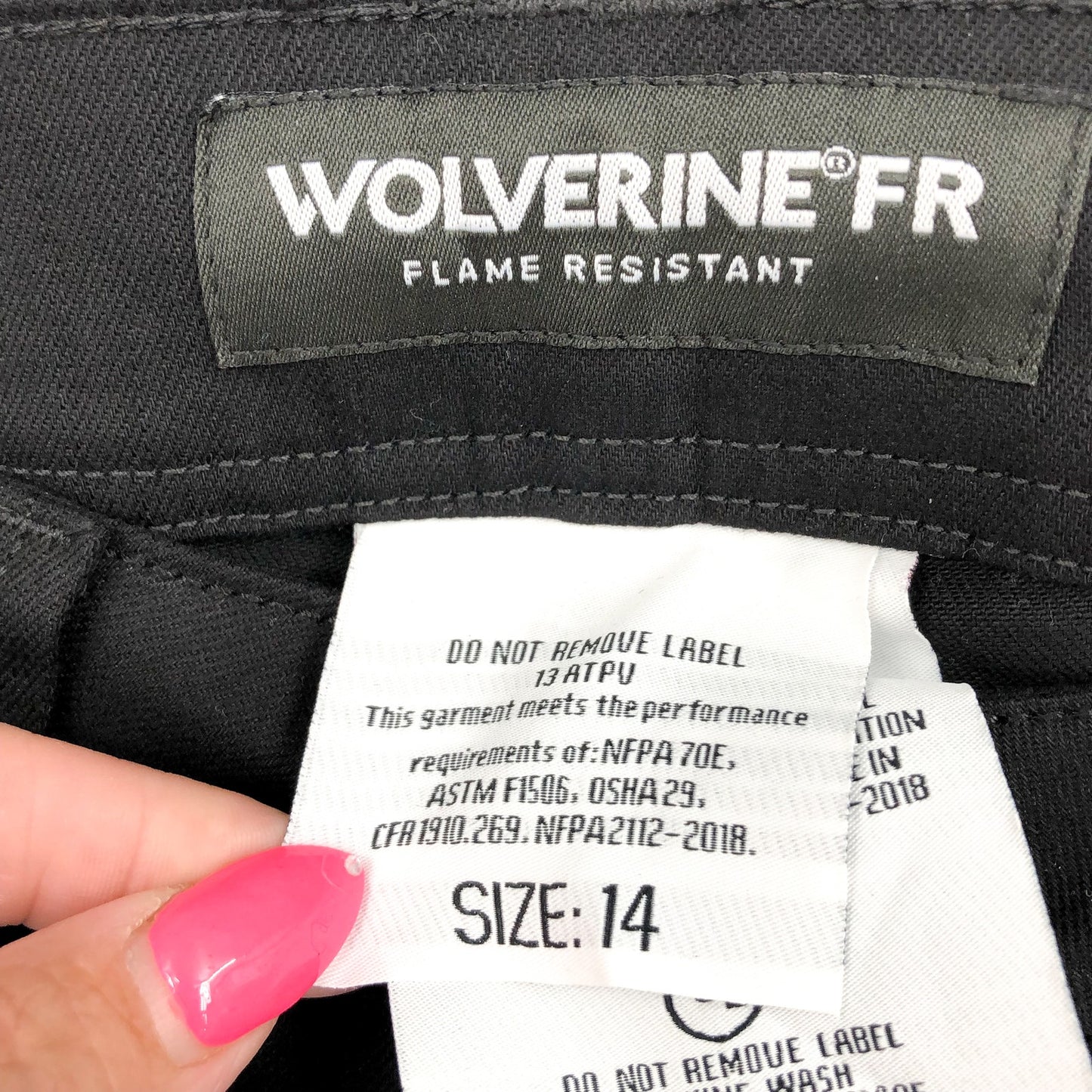 WOLVERINE Women's FR Flame Resistant Jeans Size 14 Black Stretch Mid Rise NWT