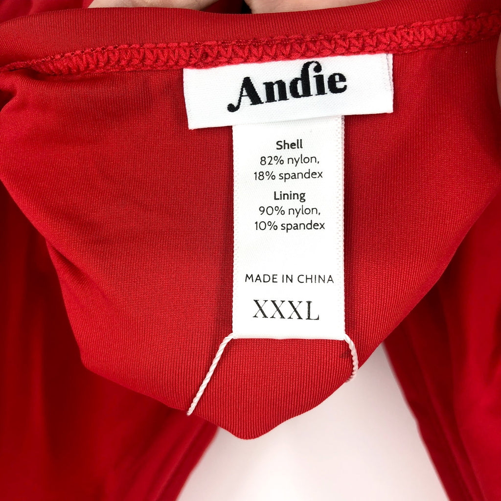 ANDIE SWIM Sardinia One Piece Swimsuit XXXL US 20 Cherry Red Plunge