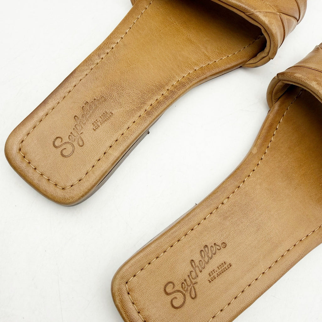 Seychelles Womens Portland Slide Sandals US 8.5 M Light Brown Leather NWOB