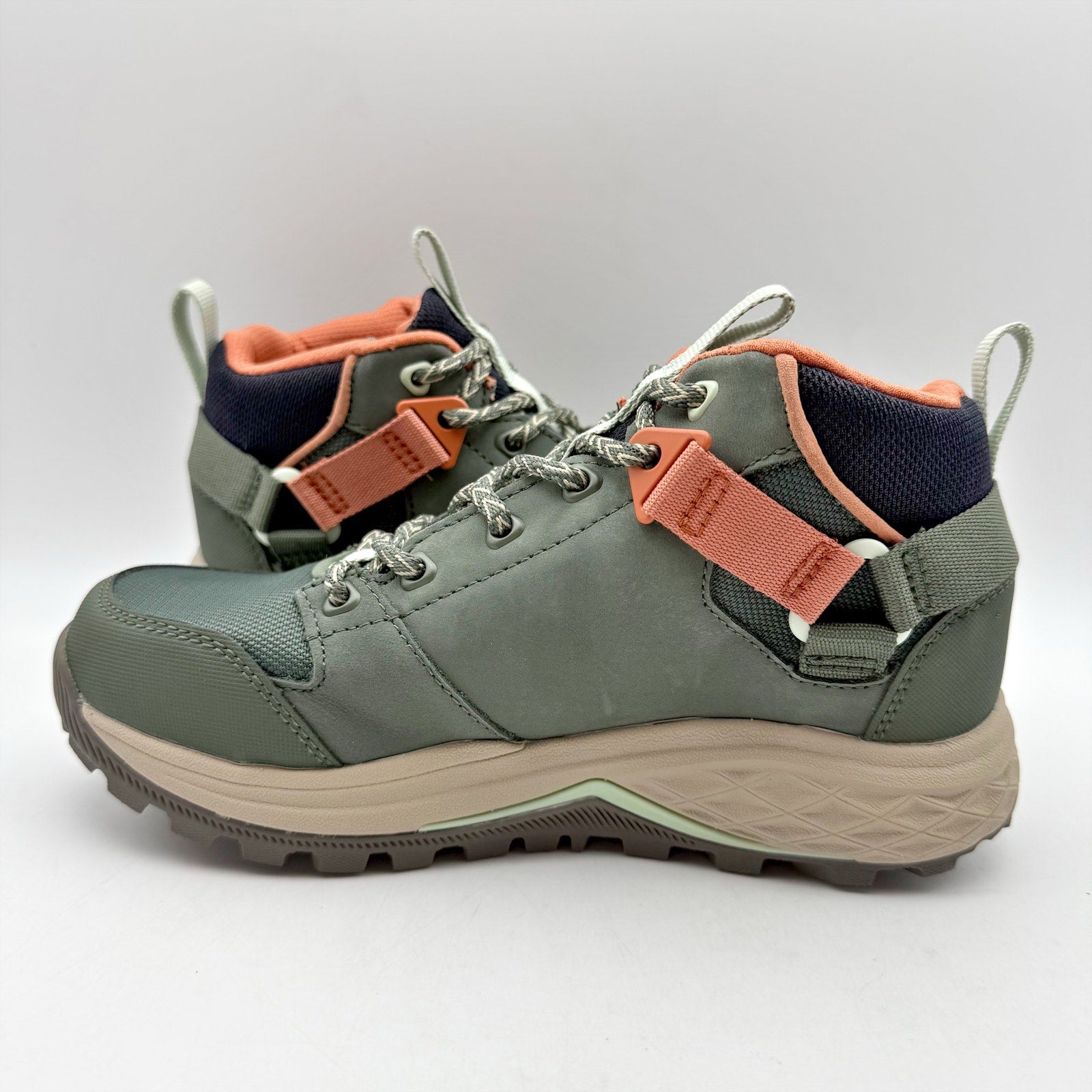 Teva Womens Grandview GTX Mid Hiking Boots US 7 Green Thyme Waterproof NWOB