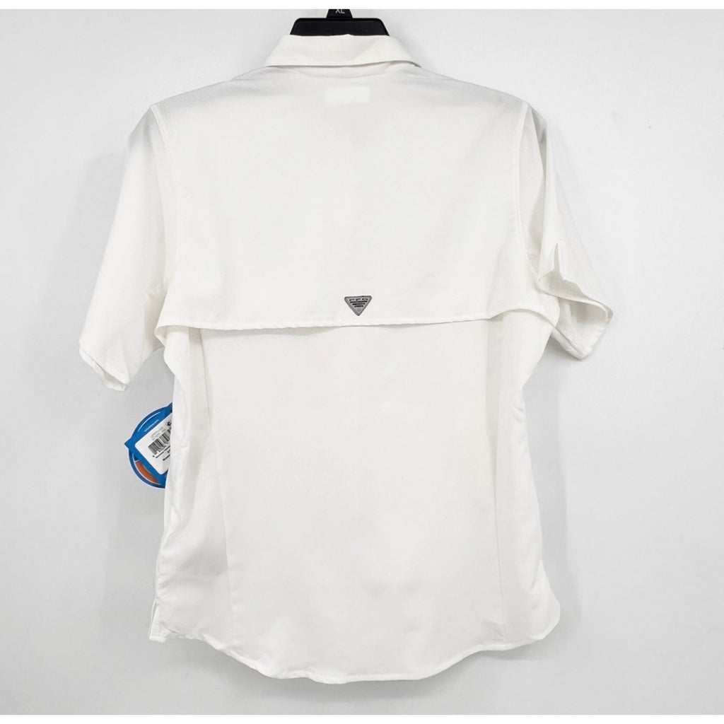 COLUMBIA Women's Tamiami II Short Sleeve Shirt XS White Sun Protection NWT