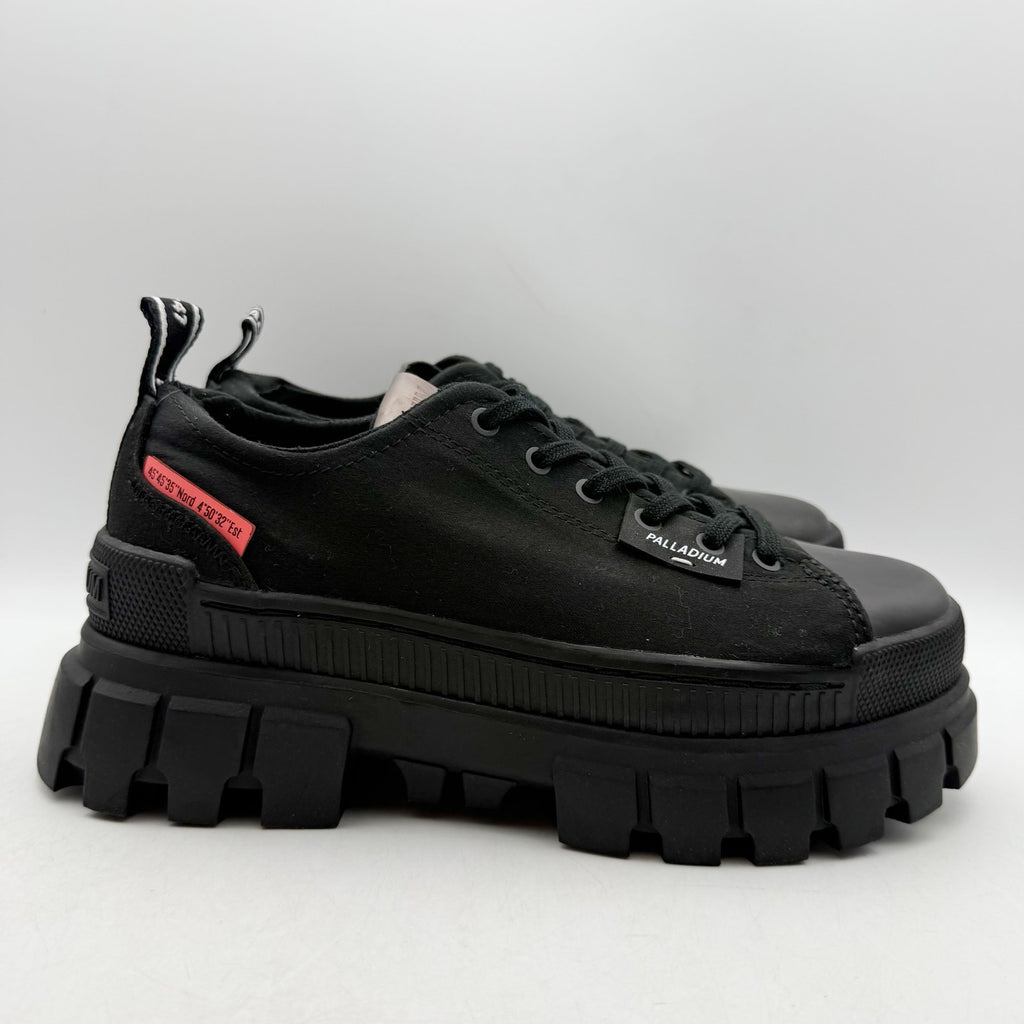 Palladium Womens Revolt Lo TX Platform Casual Sneakers Size 7.5 Black NWOB