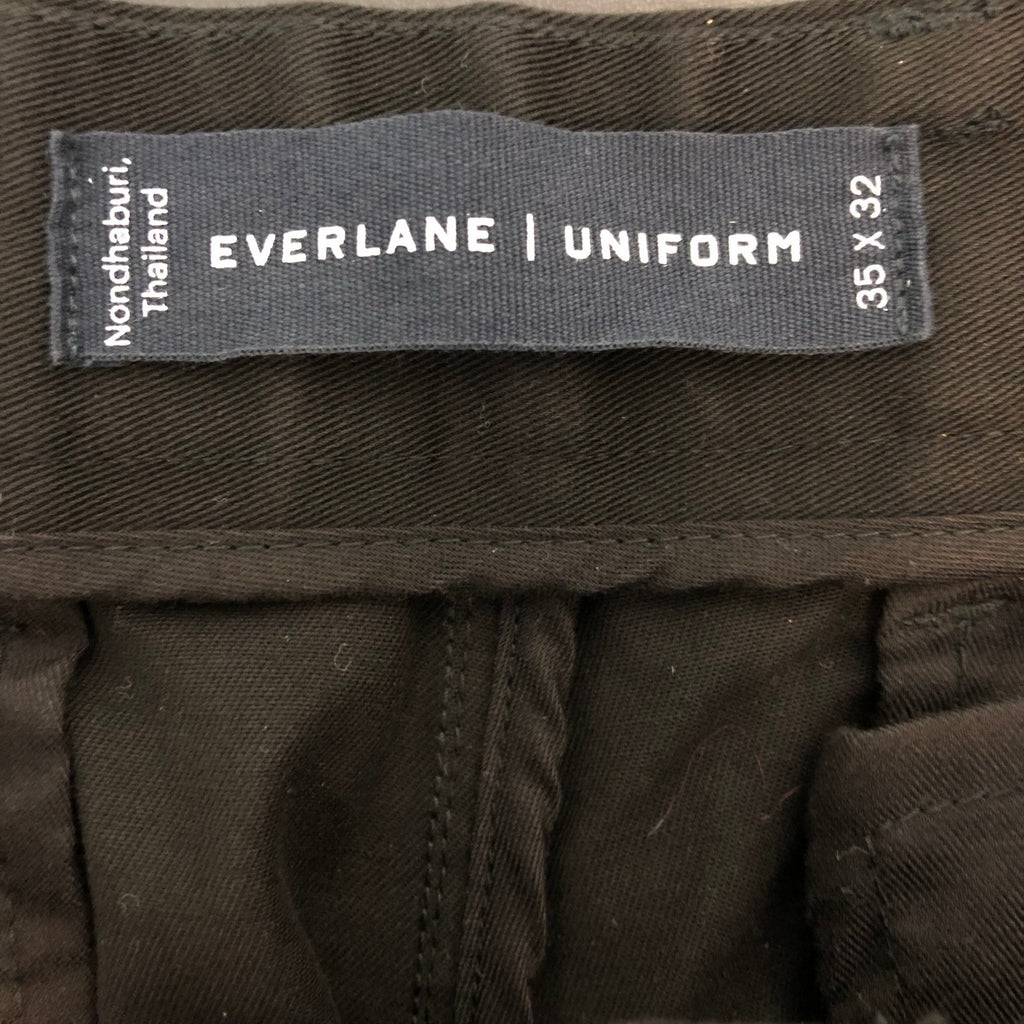 EVERLANE Uniform Mens Performance Chino Pants 35x32 Black Athletic Fit NWT