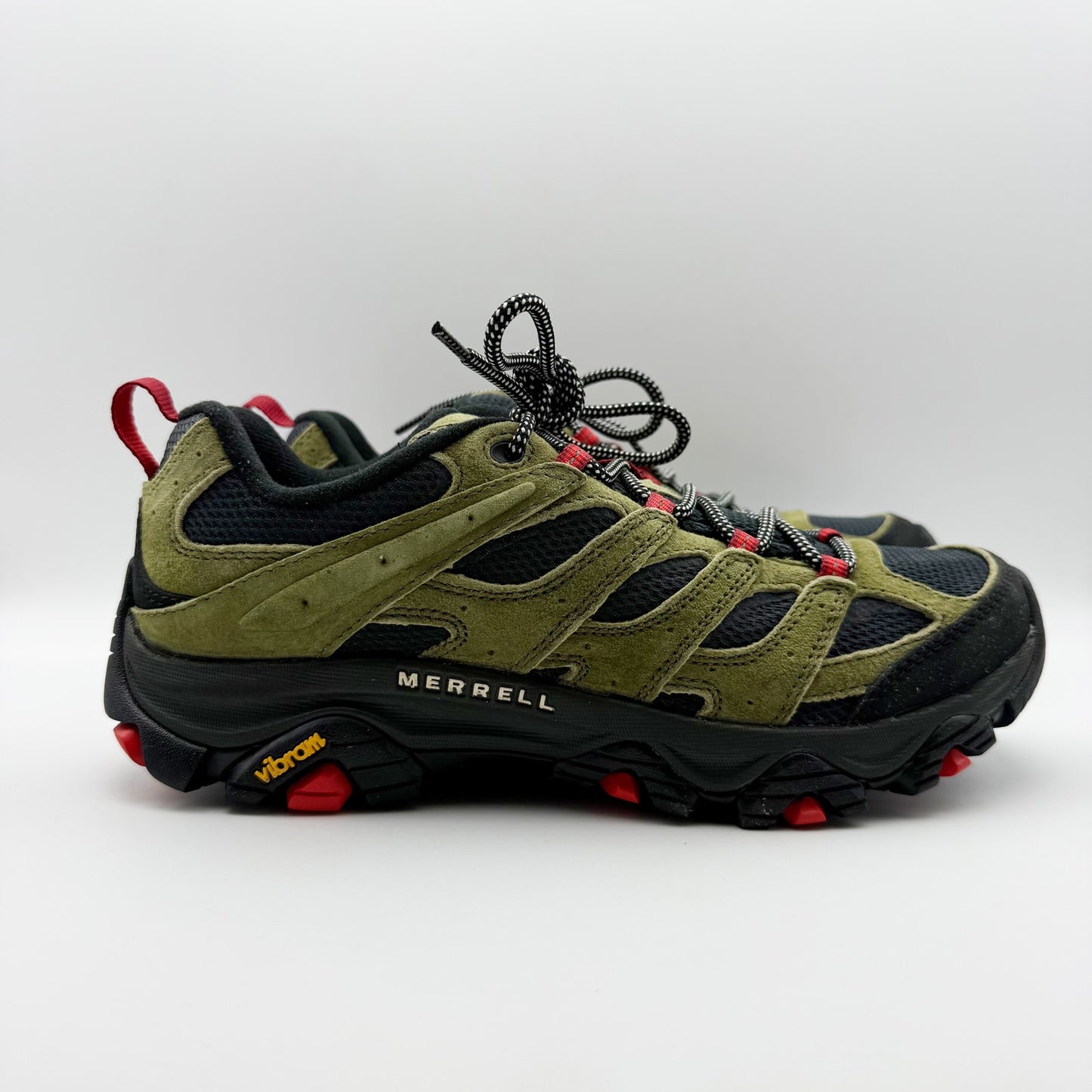 Merrell Mens Moab 3 Hiking Sneakers US 10 Green Black Suede Leather NIB