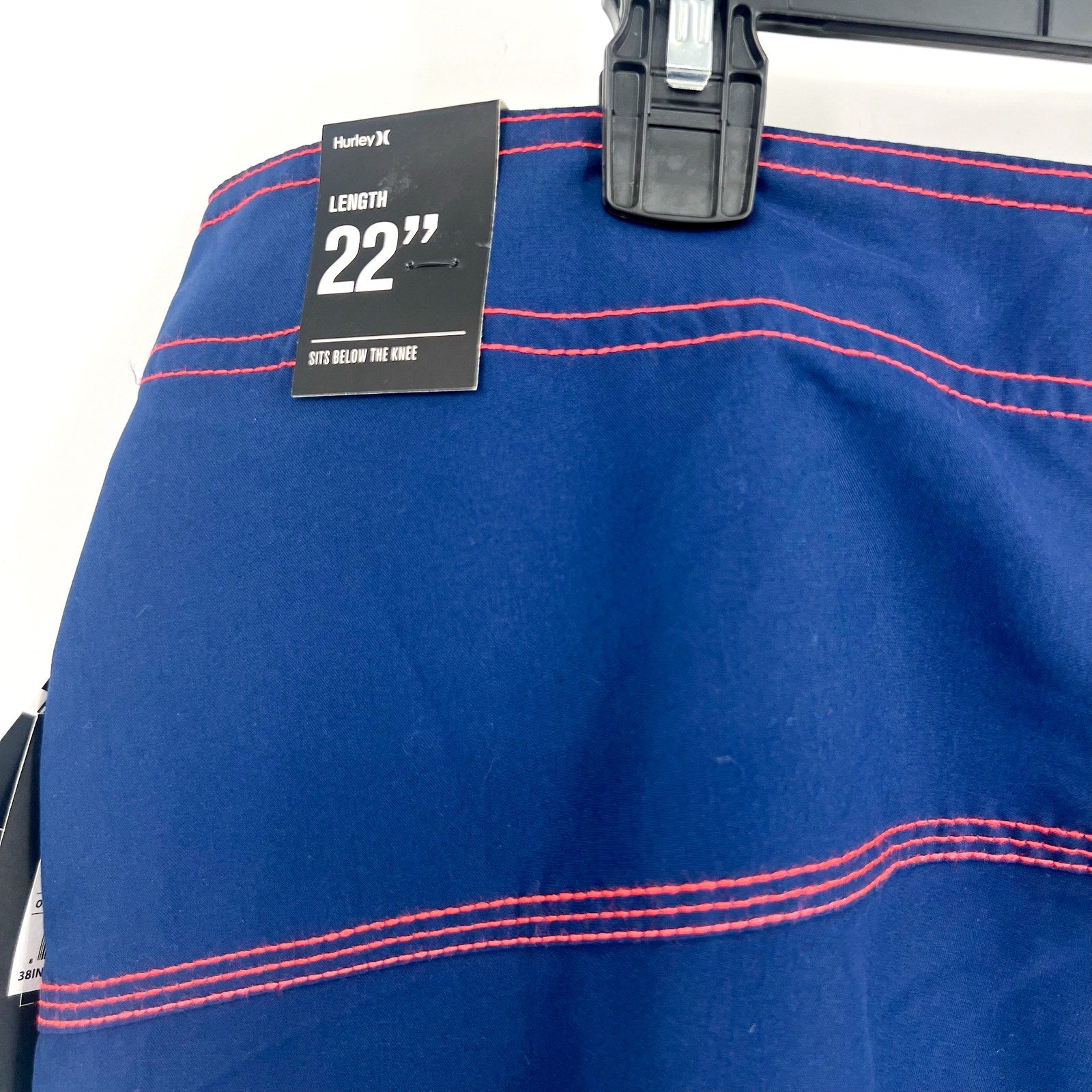 HURLEY Mens Standard One and Only Board Shorts 2.0 Size 38 Navy Neon Pink NWT