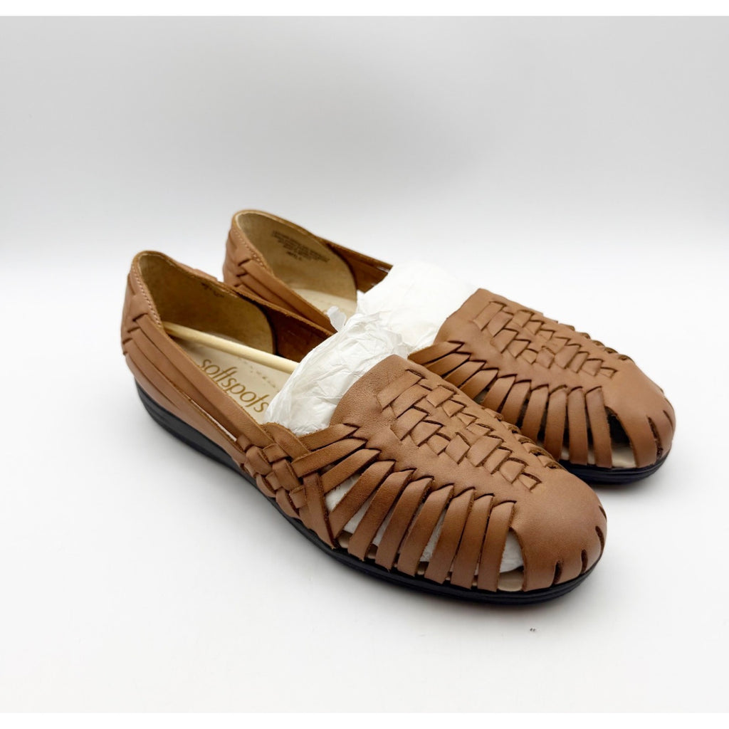 Comfortiva Womens Trinidad Sandals Size 8 Wide EU 38-39 Tan Leather Huarache NIB