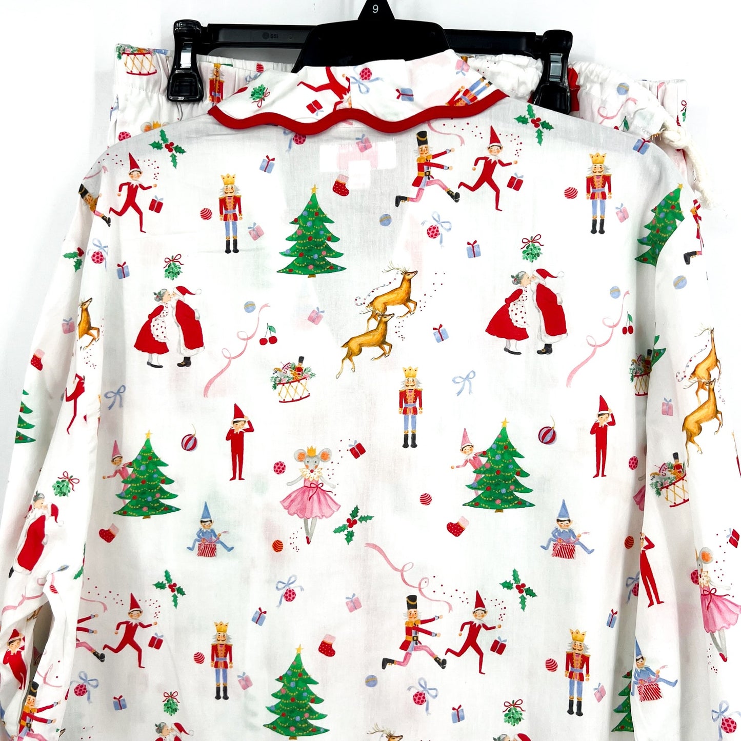 SANT AND ABEL X KATHY HILTON Christmas Magic Cotton Pajamas Set XL White NWT
