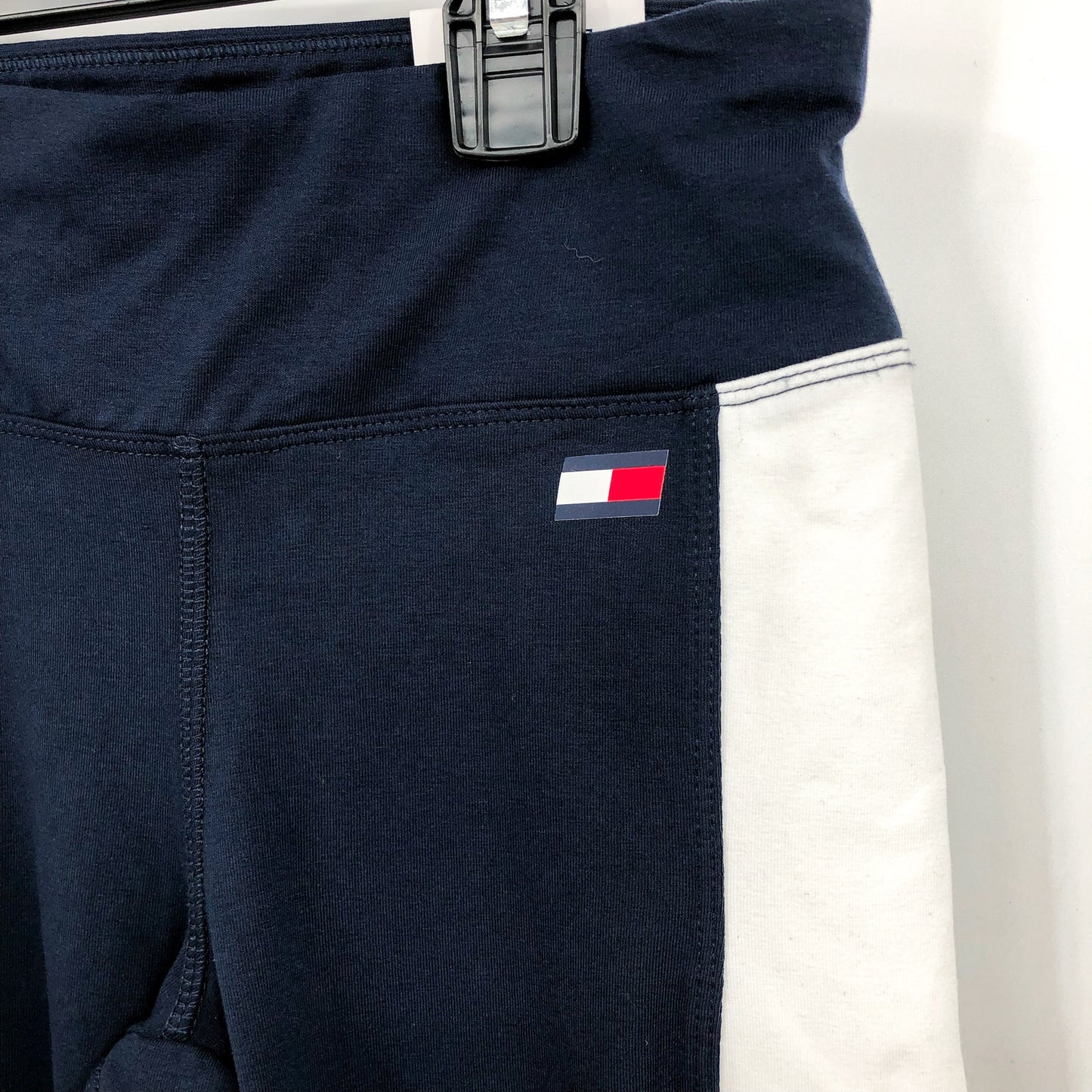 TOMMY HILFIGER Womens Performance Leggings XS Navy Blue Jersey High Rise NWT