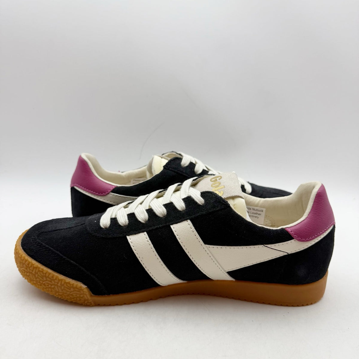 Gola Womens Elan Casual Sneakers Size 6.5 EU 37.5 Black White Fuchsia NIB