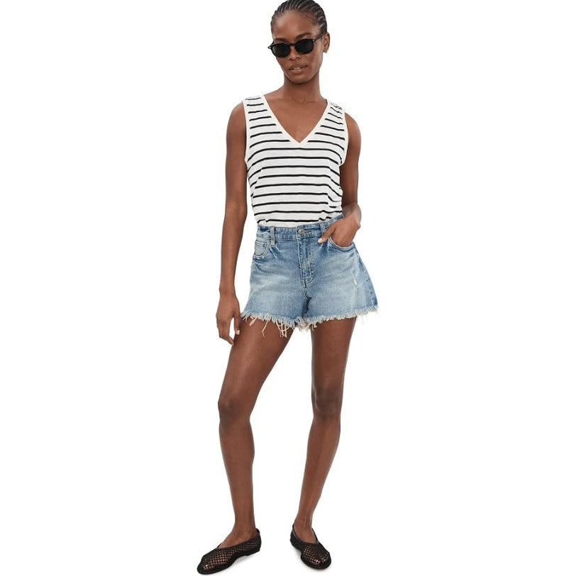 KUT FROM THE KLOTH Jane Jean Shorts Size 0 Proactive Blue Fray Hem NWT
