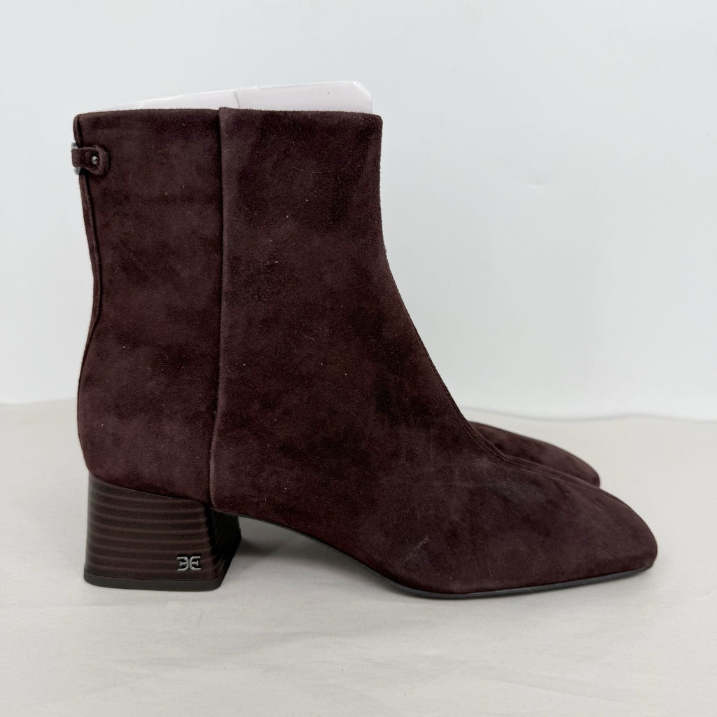 Sam Edelman Womens Paige Ankle Boots US 9 M Brown Suede NWOB