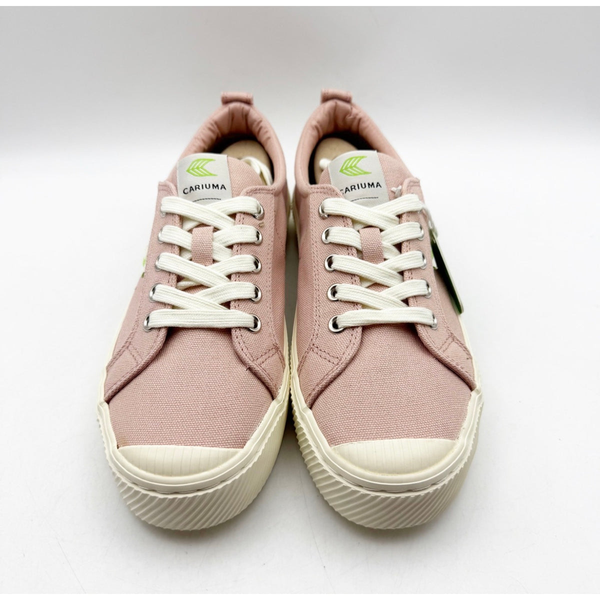 Cariuma Womens OCA Low Casual Sneakers Size 7.5 Rose Pink White Canvas NIB