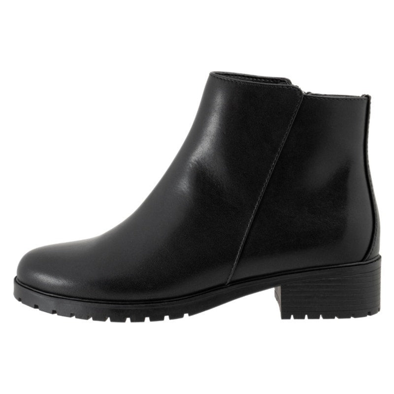 Trotters Womens Margo Ankle Boots Size 8.5 Narrow Black Leather Waterproof NWOB