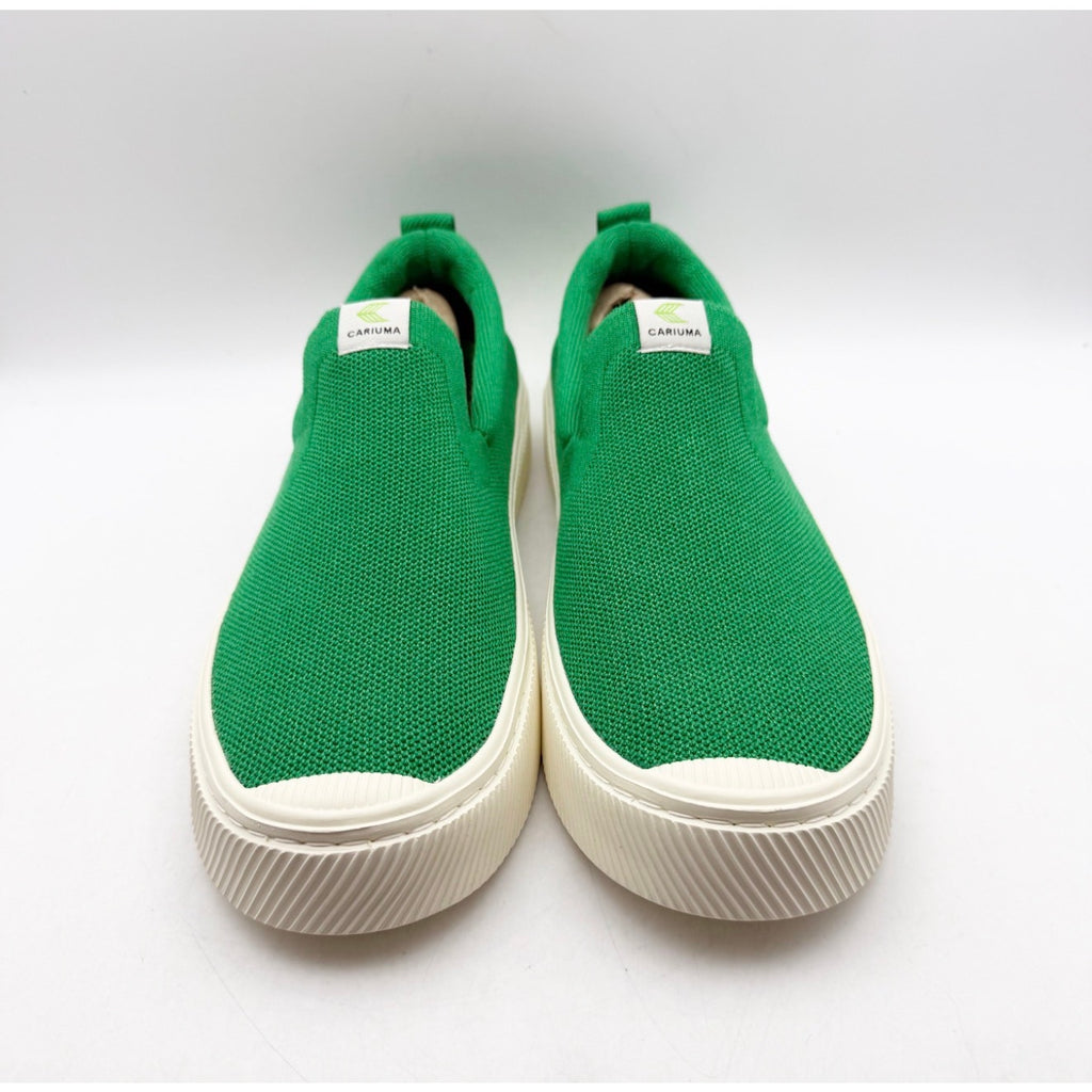 Cariuma IBI Slip On Casual Sneakers Mens 10.5 Womens 12 Green Knit Bamboo NIB