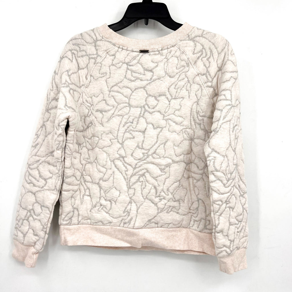 PRANA Women's Carin Pullover Sweatshirt Small Soft White Jacquard Knit NWT