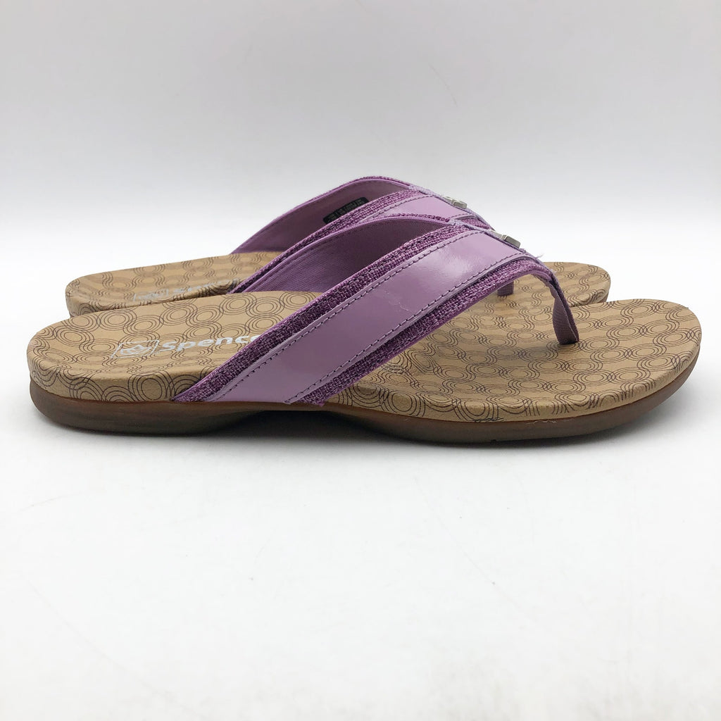 Spenco Womens Cabo Flip-Flops Size 7 Wide Purple Sandals Comfort NIB