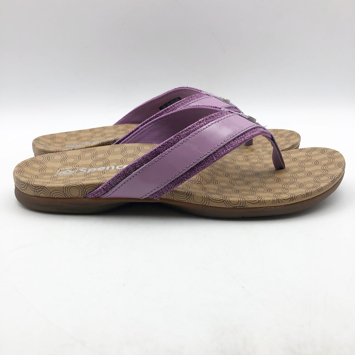 Spenco Womens Cabo Flip-Flops Size 7 Wide Purple Sandals Comfort NIB